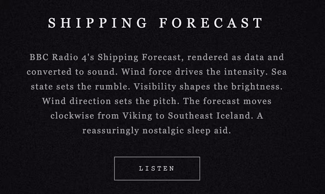 Cover image for Shipping Forecast: Generative Sleep Music