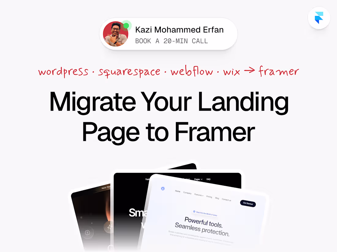 Cover image for Migrate Your Landing Page to Framer