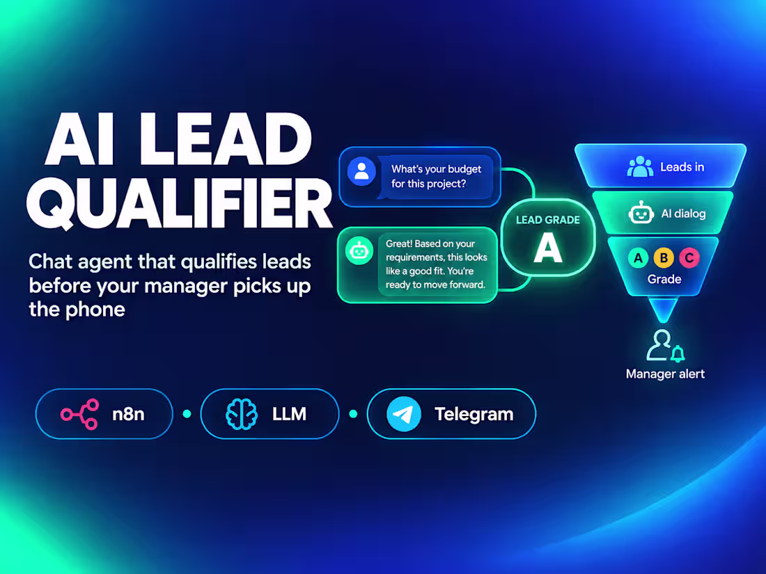 Cover image for AI Lead Qualifier — qualifies leads before your manager calls