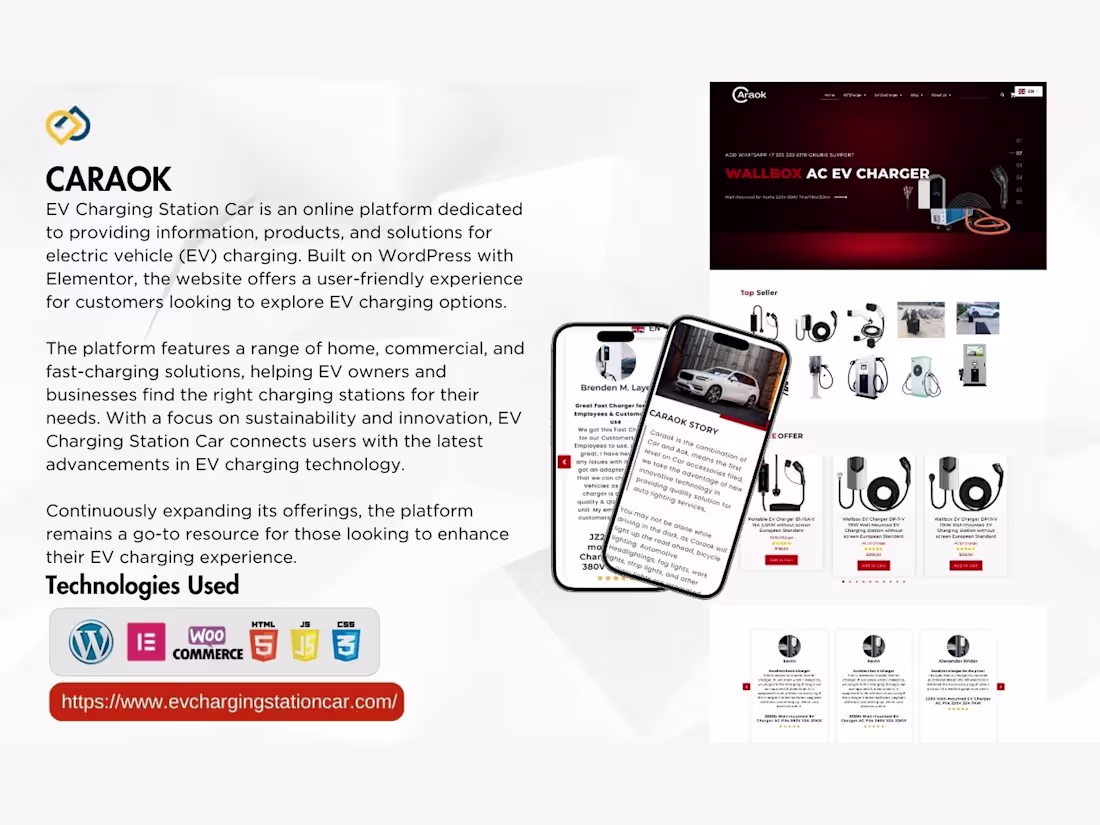 Cover image for CARAOK — an online store & resource for EV charging
