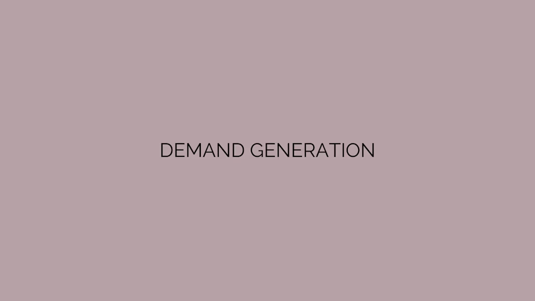 Cover image for Demand Generation