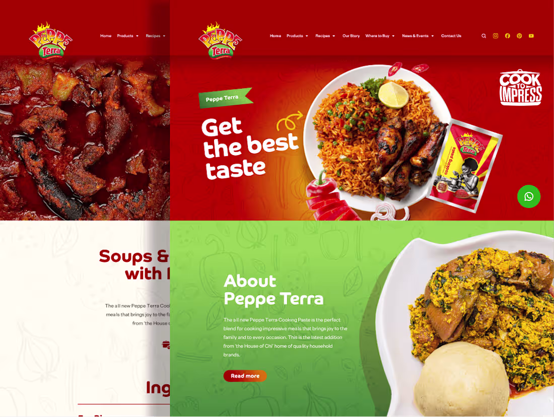 Cover image for Peppe Terra - Corporate FMCG Brand Website