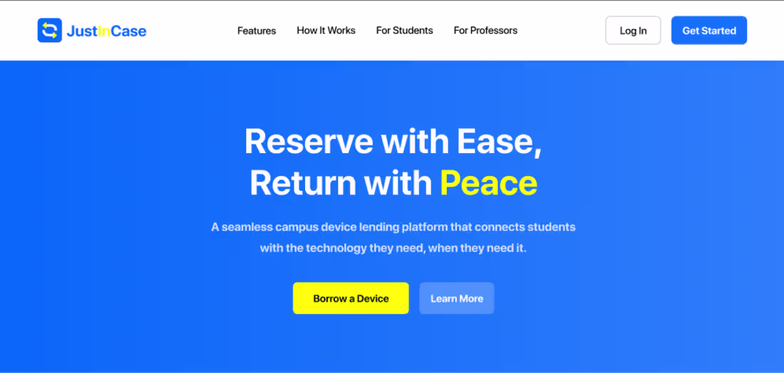 Cover image for JustInCase - Room Reservation System