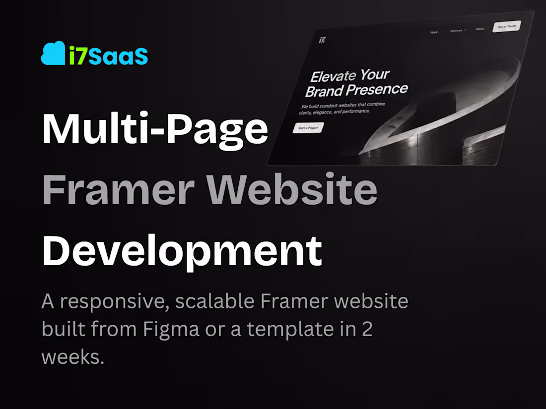 Cover image for Multi-Page Framer Website Development