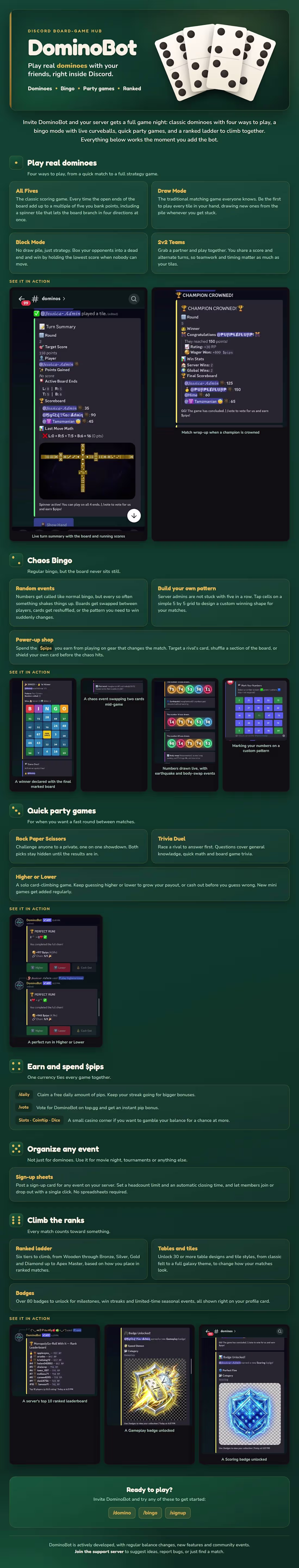 Cover image for DominoBot is a Discord bot