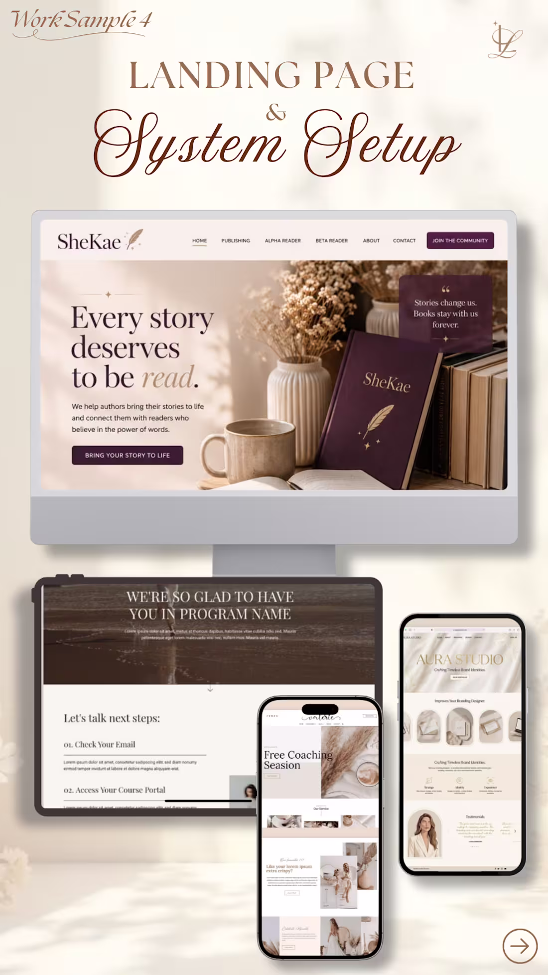 Cover image for 📱 Landing Page & System Setup Designed a landing page and s...