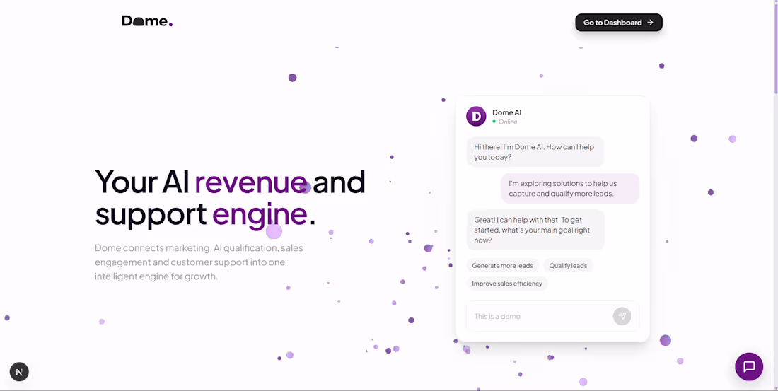 Cover image for Dome | AI Chatbots, Lead