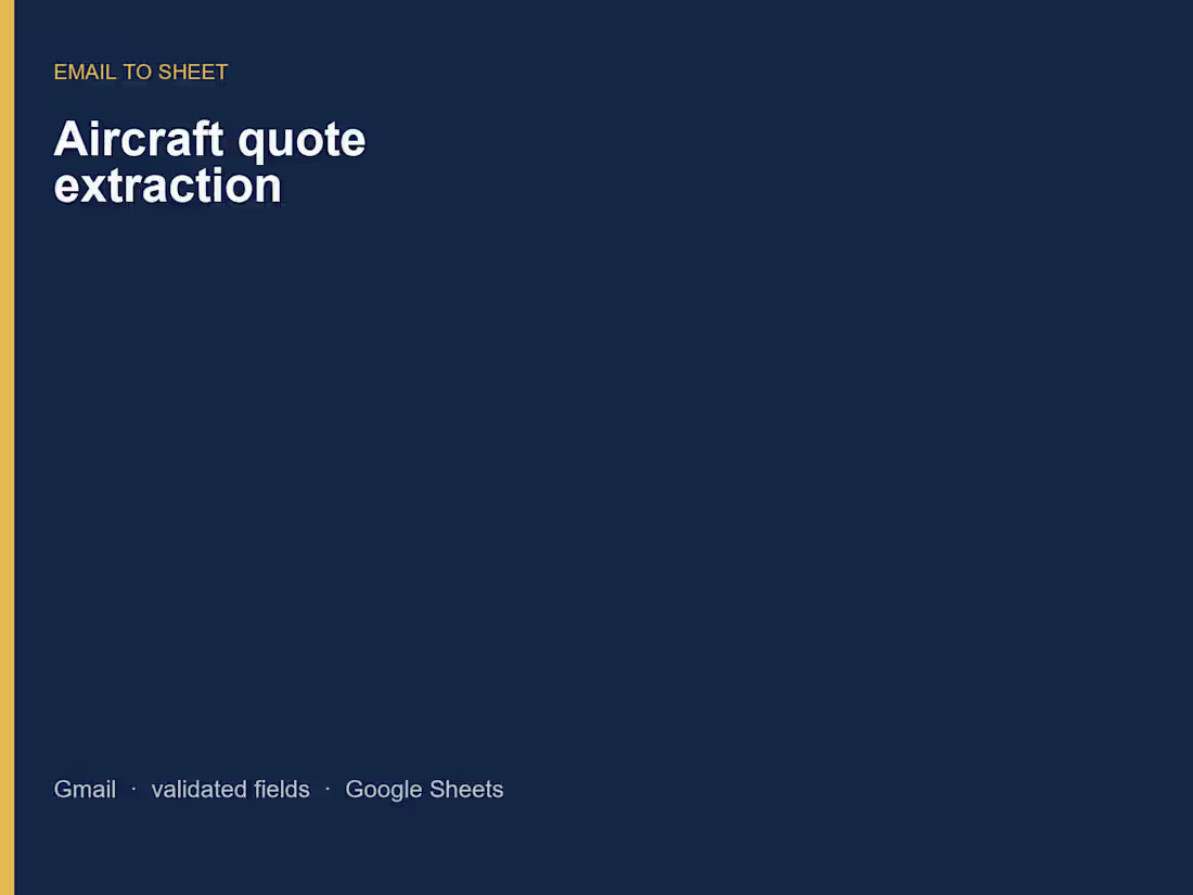 Cover image for Aircraft parts quote extraction