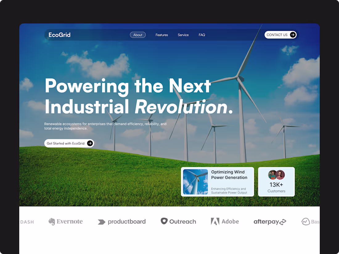Cover image for EcoGrid — Renewable Energy SaaS