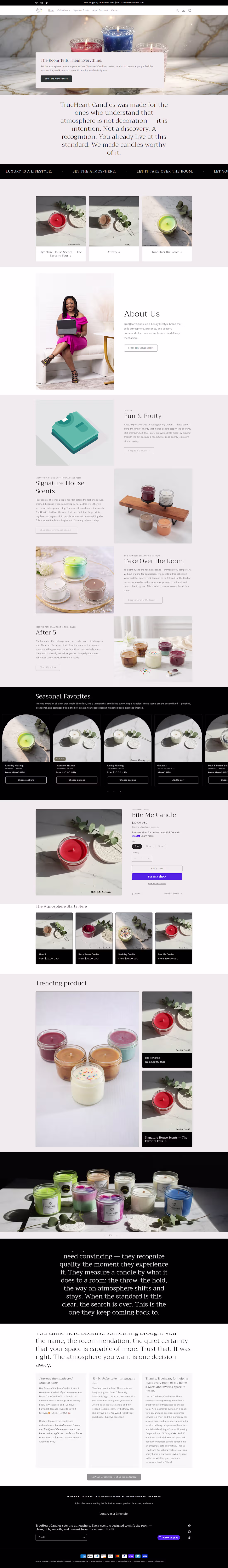 Cover image for TrueHeart Candles – Luxury Candle Brand Store