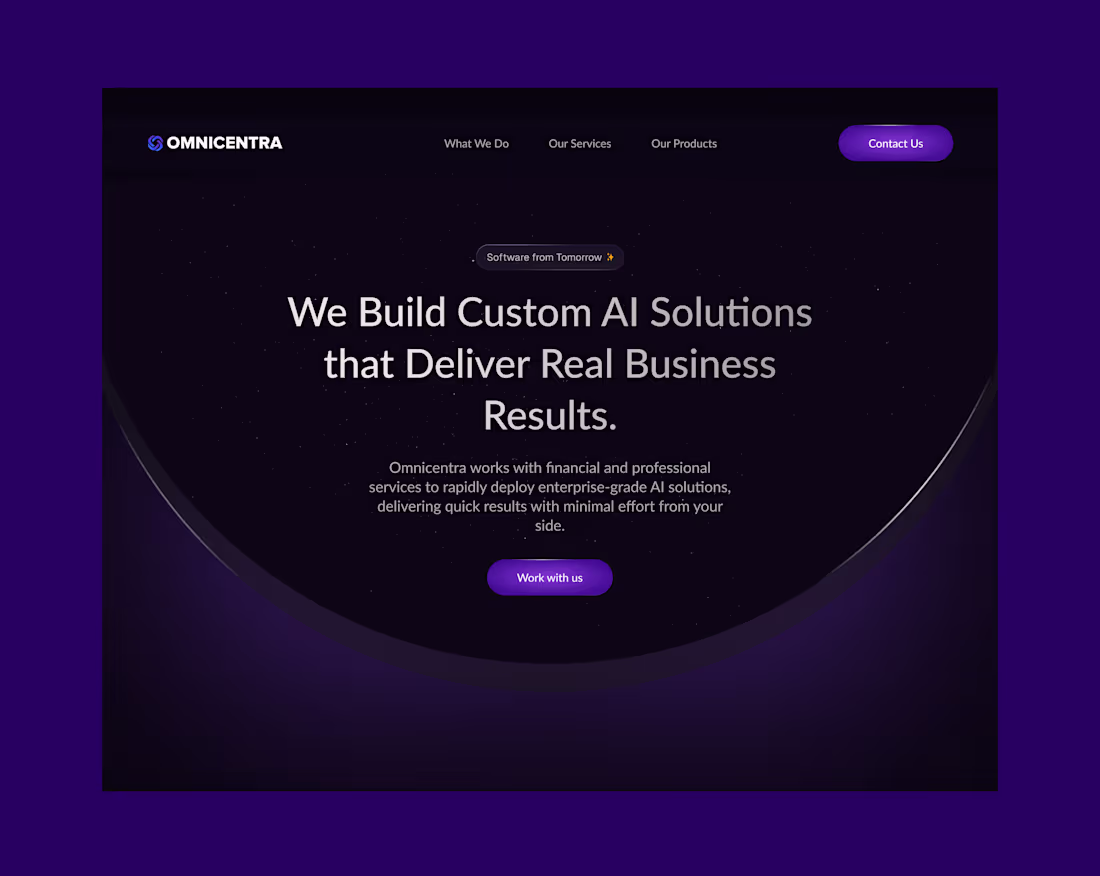 Cover image for Omnicentra - A software dev. company landing page