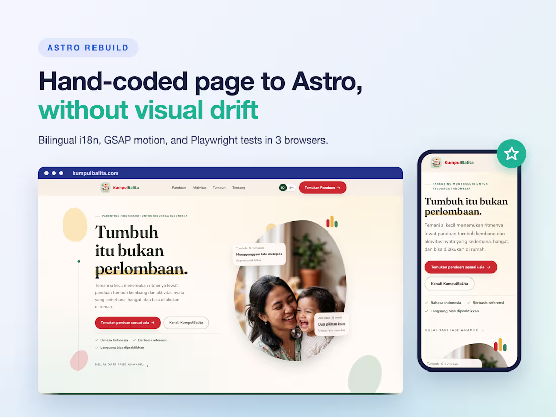 Cover image for Porting a Montessori Brand Site to Astro Without Visual Drift