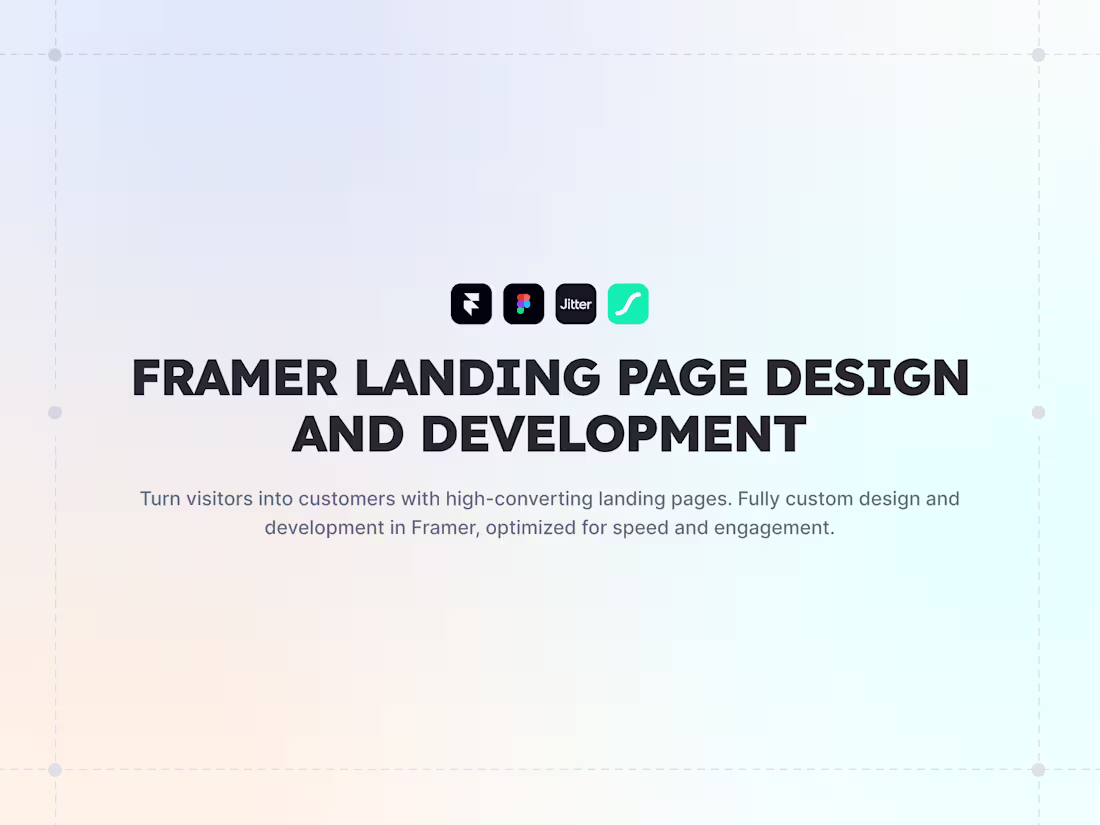 Cover image for Framer Landing Page Design And Development