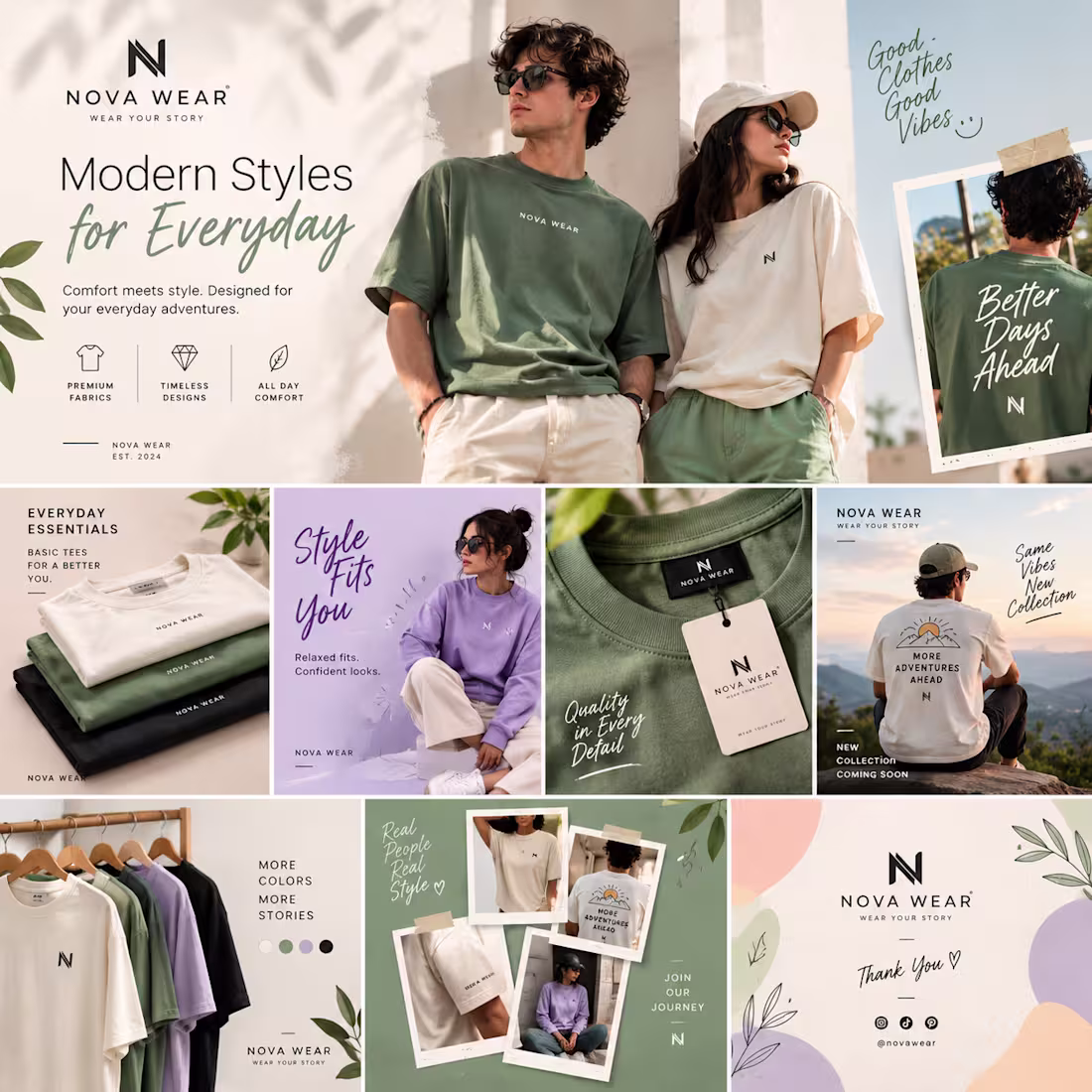 Cover image for Nova Wear — Fashion Brand Identity & Social Media Campaign
