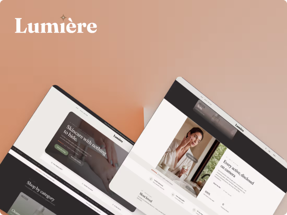 Cover image for Skincare E-Commerce Website — UX/UI Design & Development