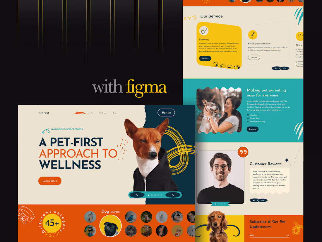 Cover image for Pet shop landing page design | Figma Community
