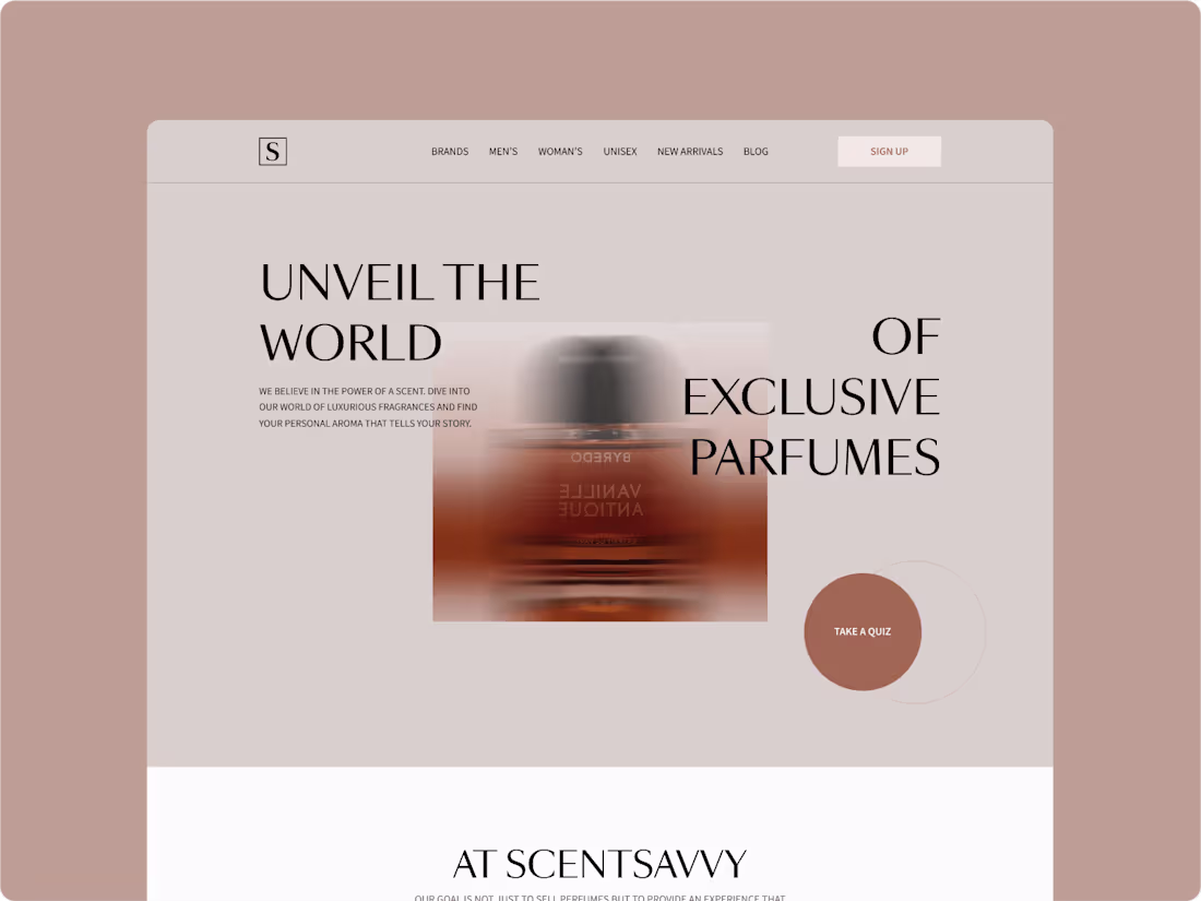 Cover image for A Luxurious E-Commerce Experience for Perfume Lovers 