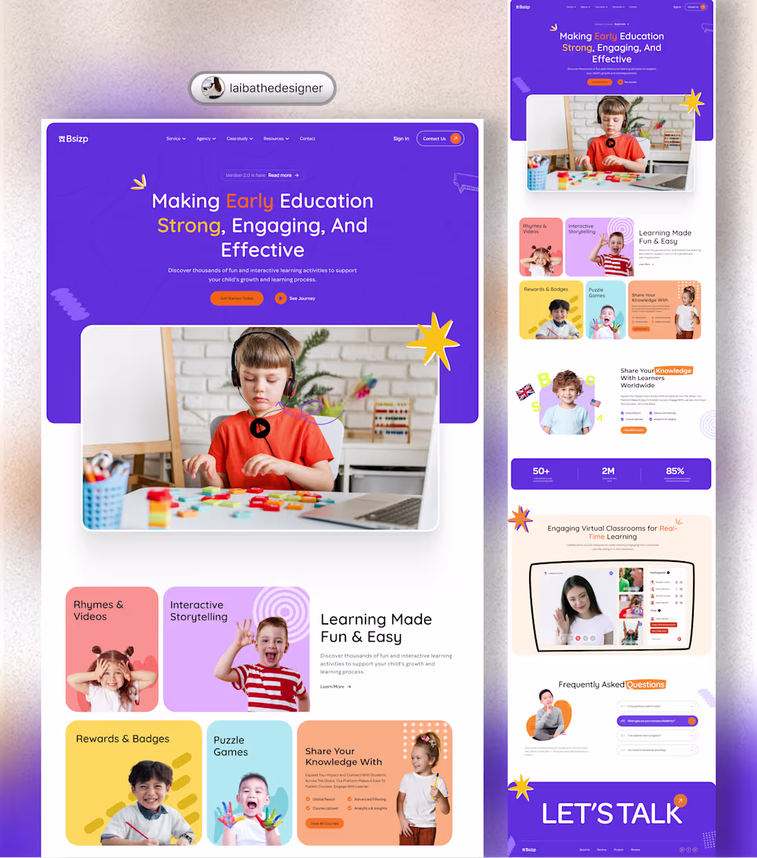Cover image for Designed this Kids' Learning Website Colorful, interactive &...