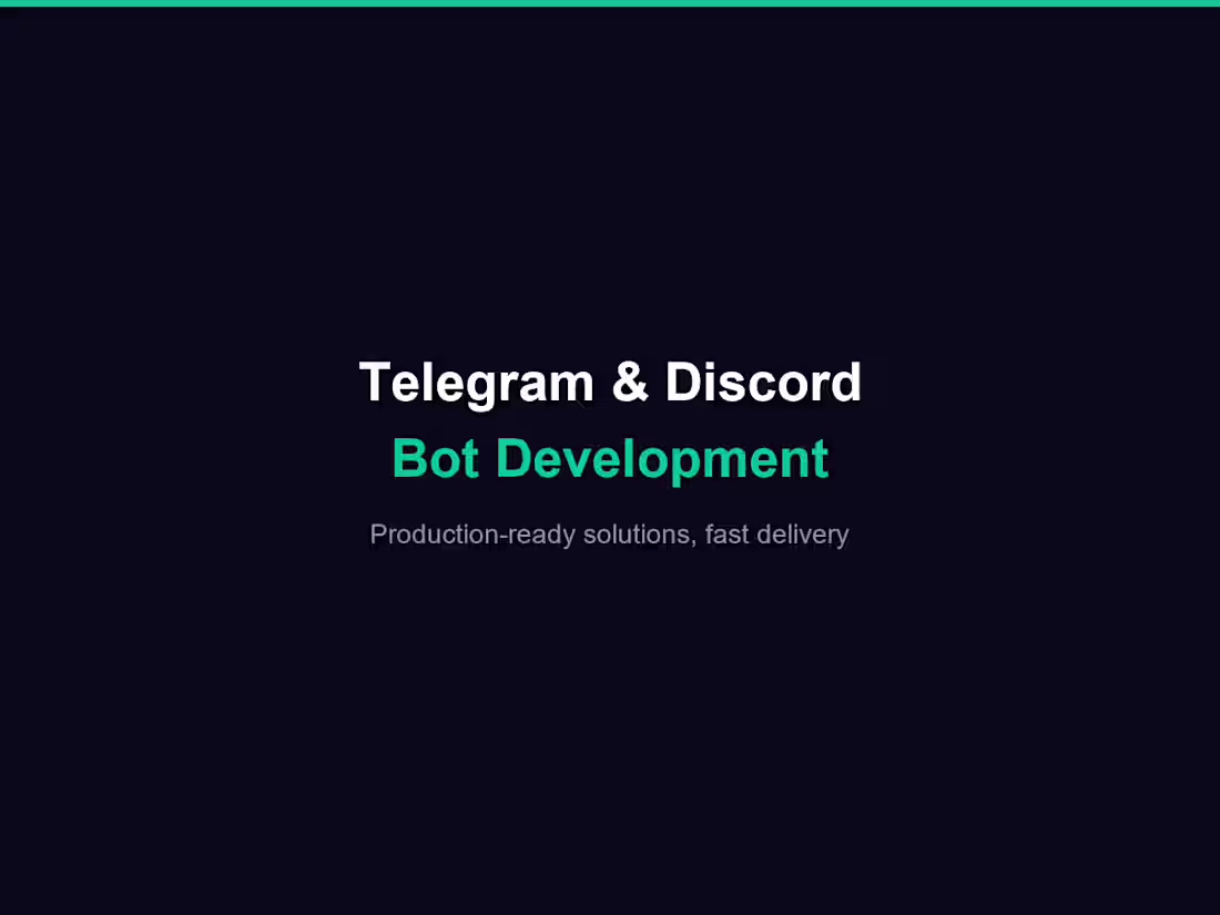 Cover image for Telegram and Discord Bot Development