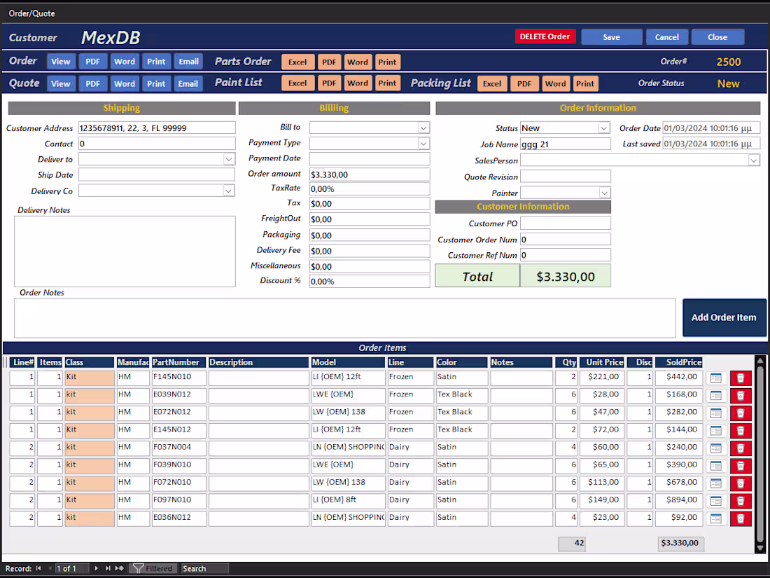 Cover image for Ms Access database development
