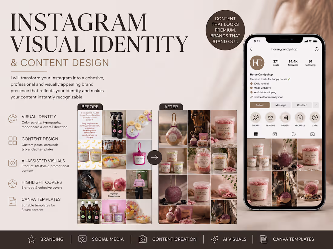 Cover image for Instagram Visual Identity & Content Design