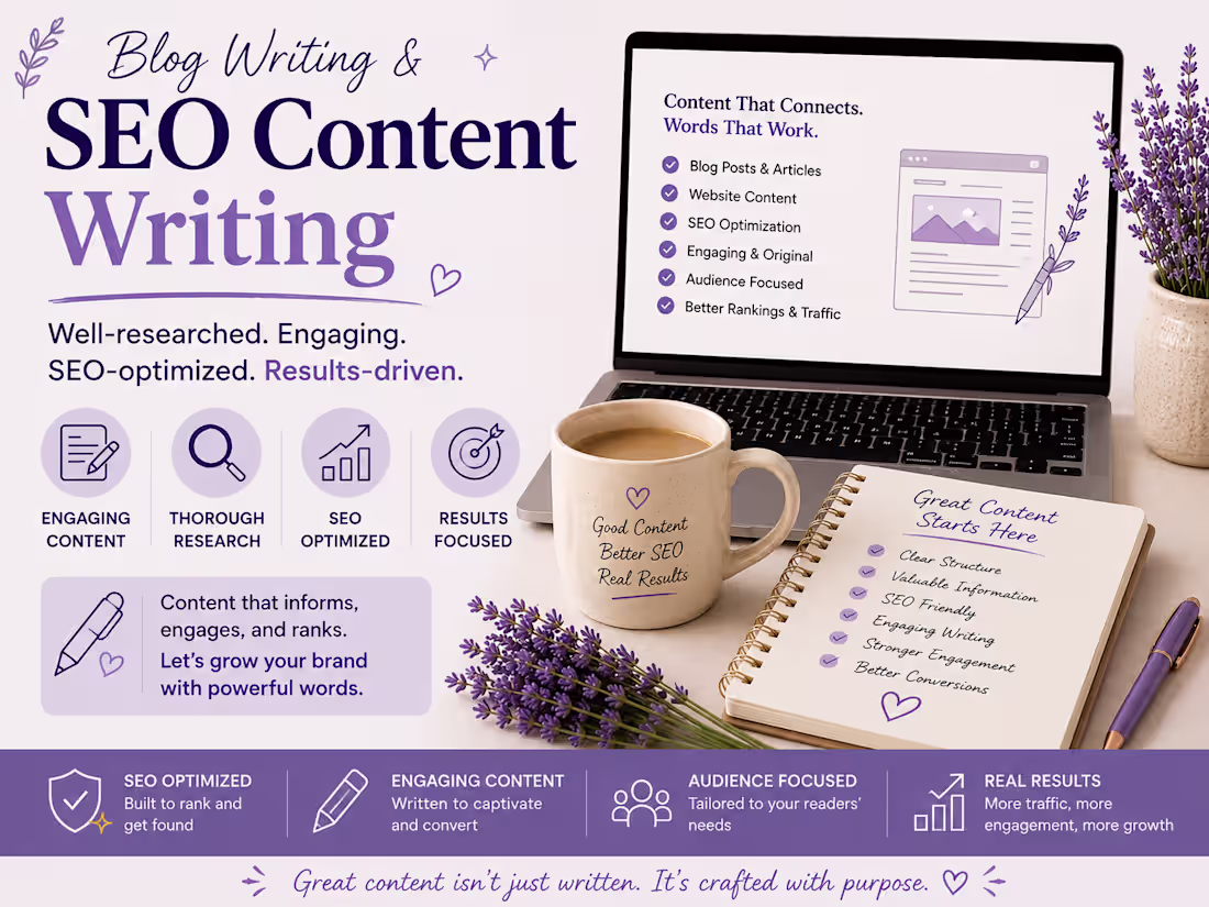 Cover image for Blog Writing & SEO Content Writing