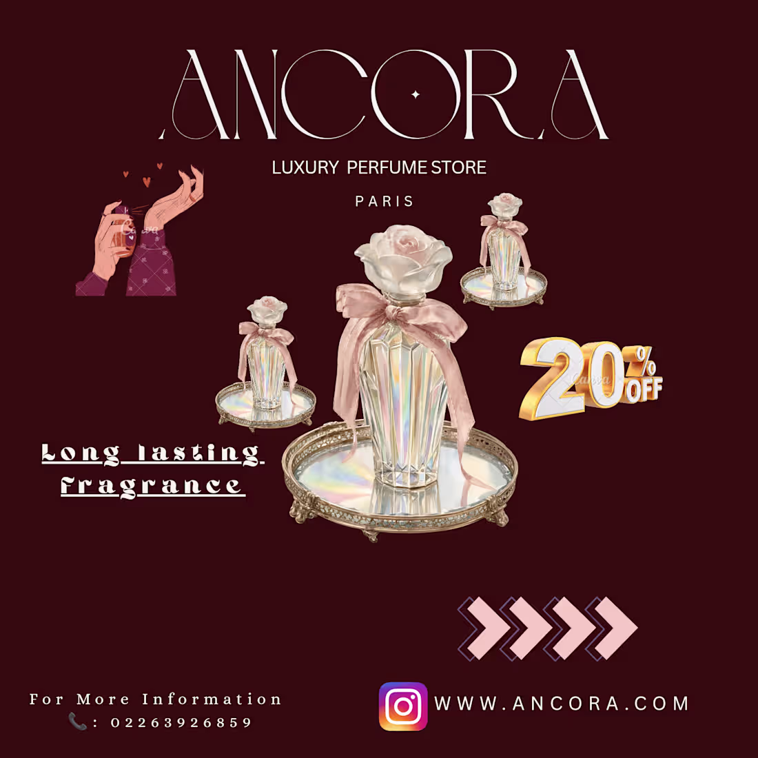 Cover image for Luxury perfume promotional design featuring