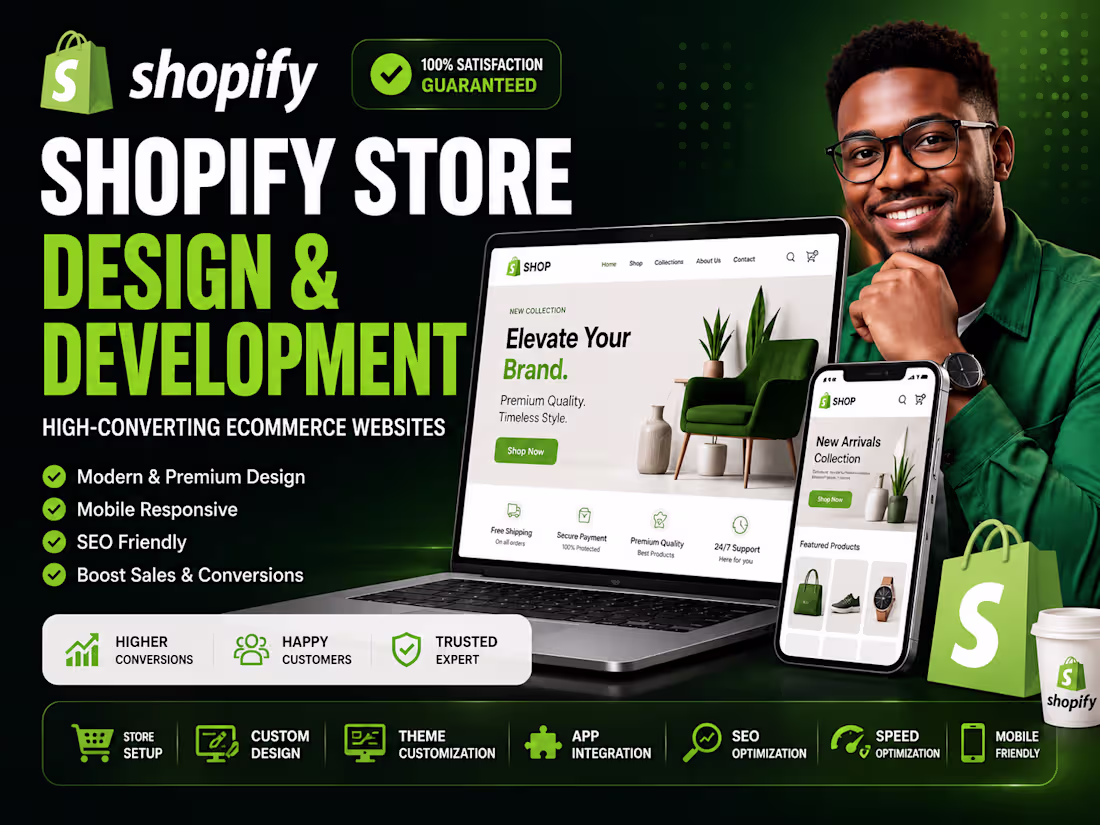 Cover image for Shopify Store Design & Ecommerce Website Development