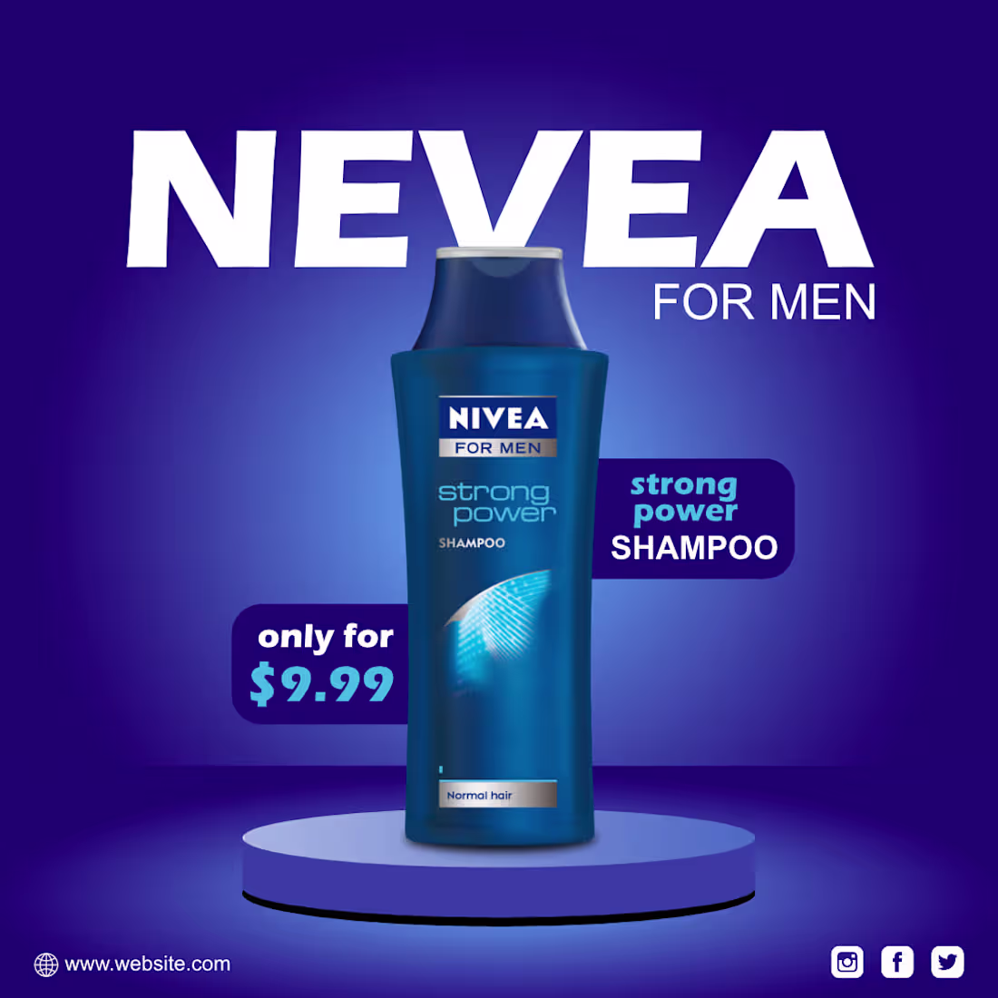 Cover image for Shampoo poster design
A clean and
