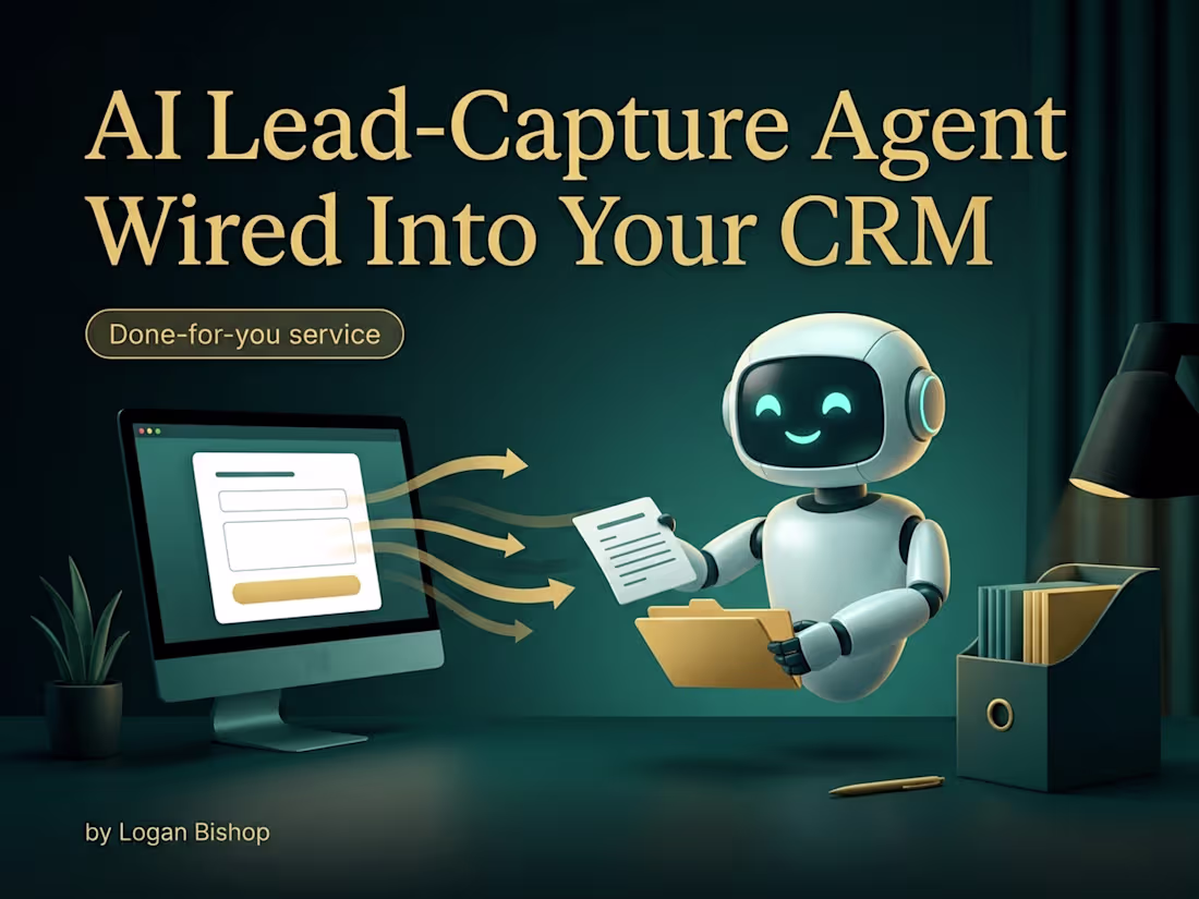 Cover image for AI lead-capture agent wired into your CRM