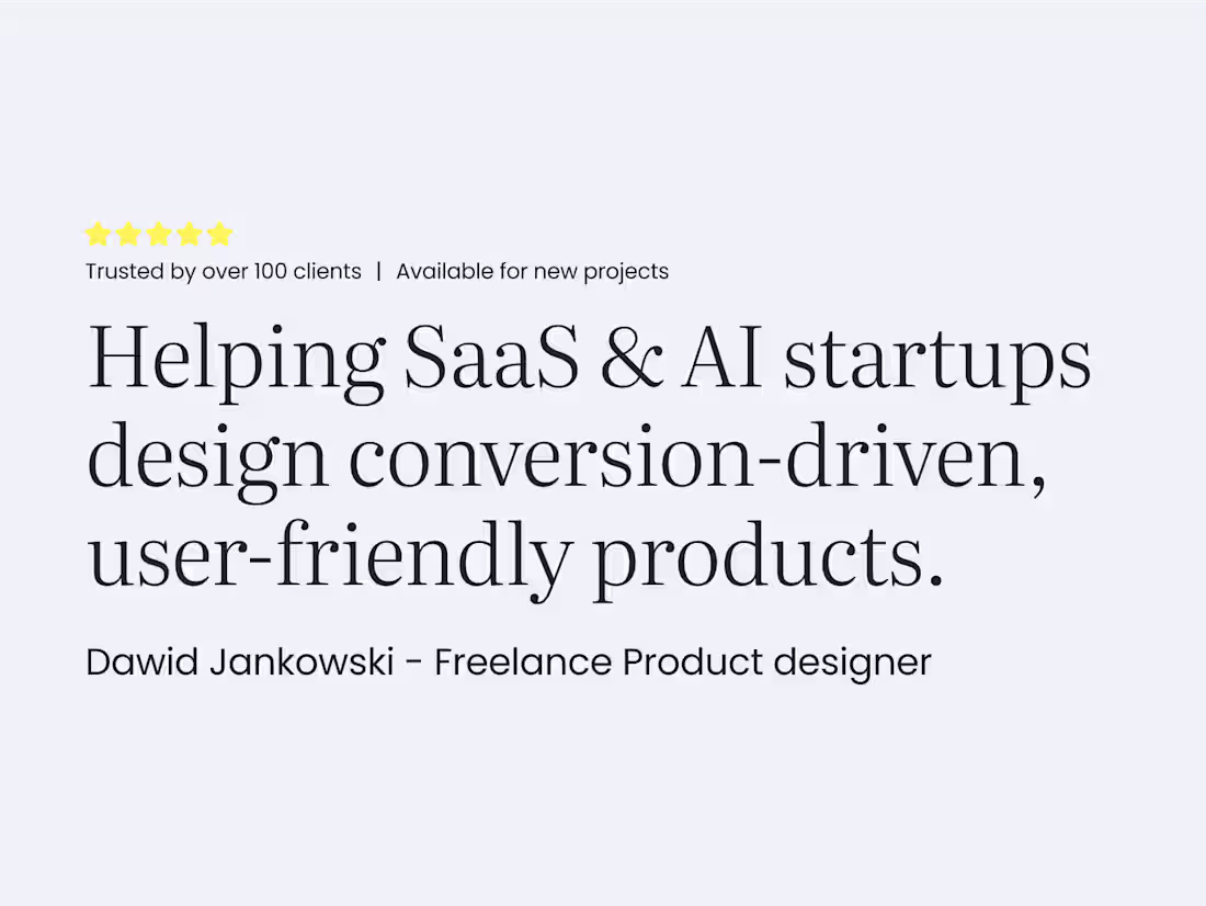 Cover image for Product Design - Freelance - 2 Week Trial