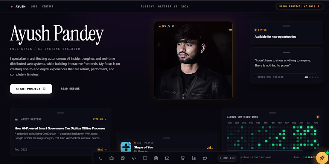 Cover image for Interactive Developer Portfolio & Terminal