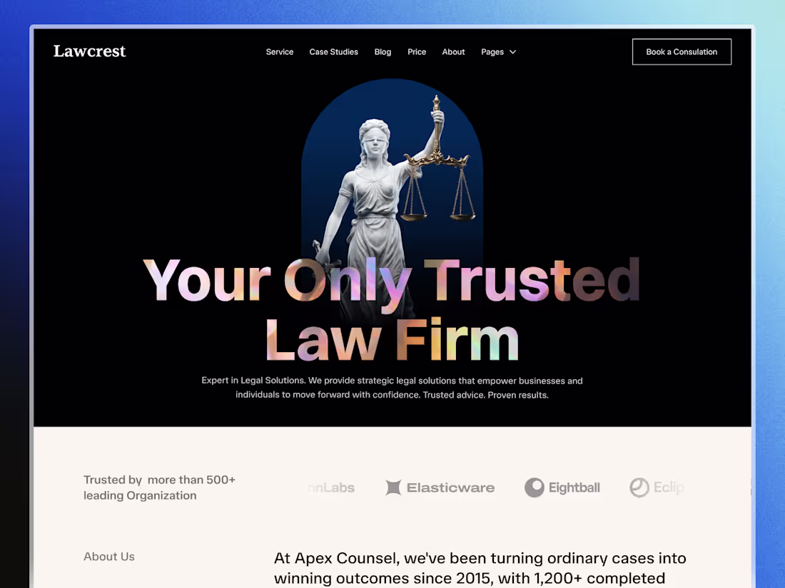 Cover image for Lawcrest – Law Firm @framer