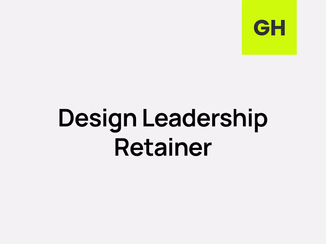 Cover image for Design Leadership Retainer