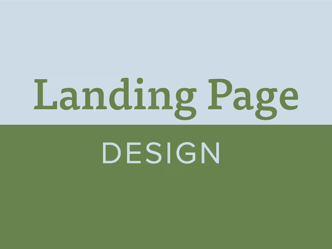 Cover image for Landing Page Design