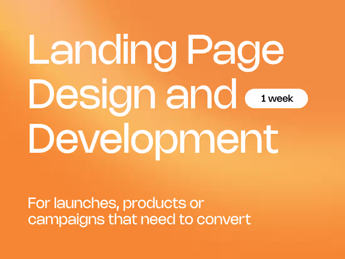 Cover image for Landing Page (Design + Dev)