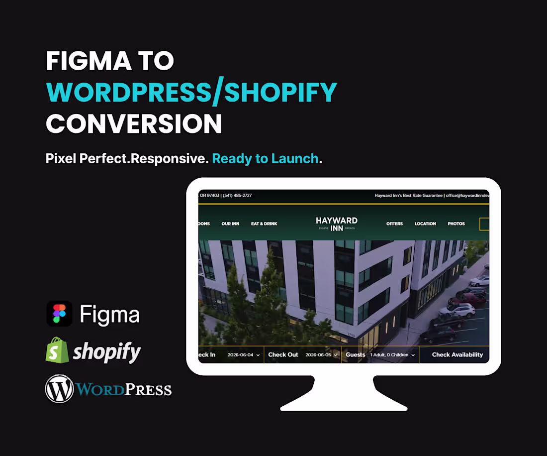 Cover image for Figma to WordPress or Shopify – Pixel-Perfect Conversion