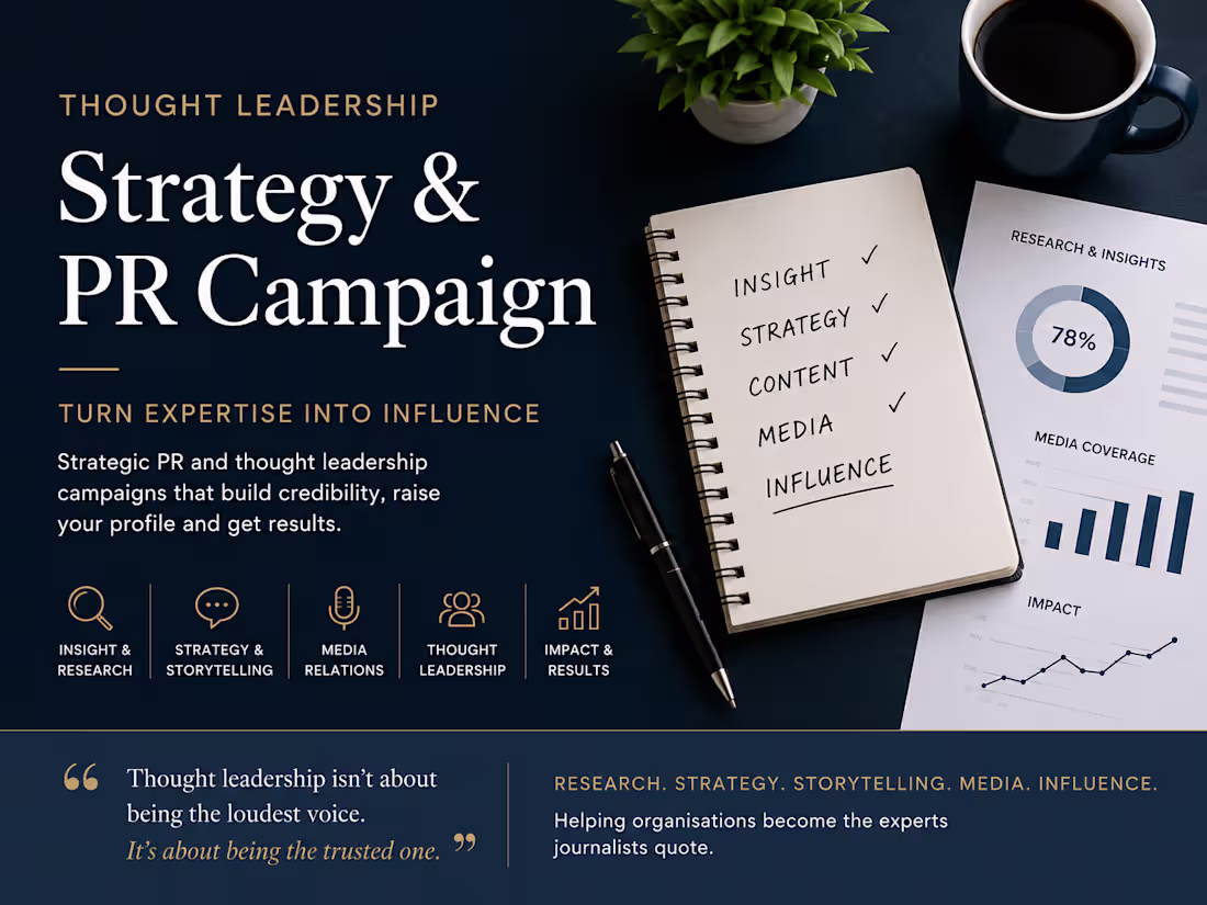 Cover image for Thought Leadership Strategy & PR Campaign