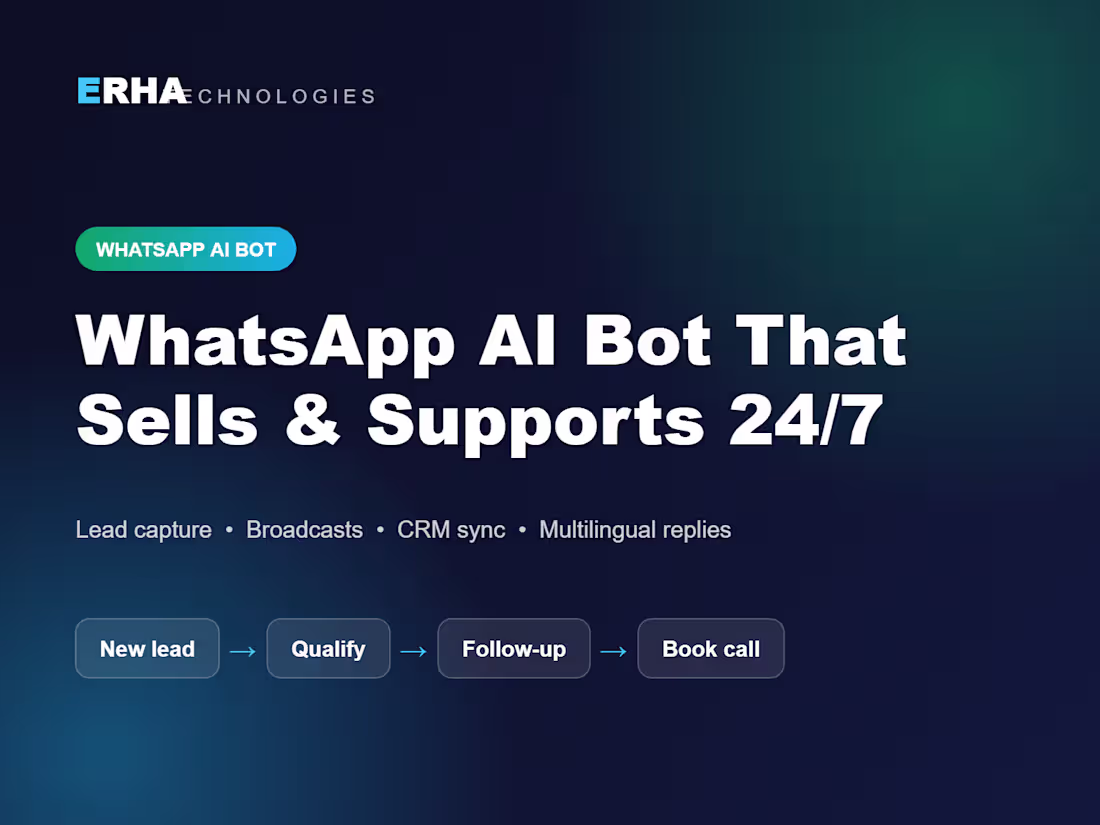 Cover image for WhatsApp AI Chatbot for Lead Generation & Support