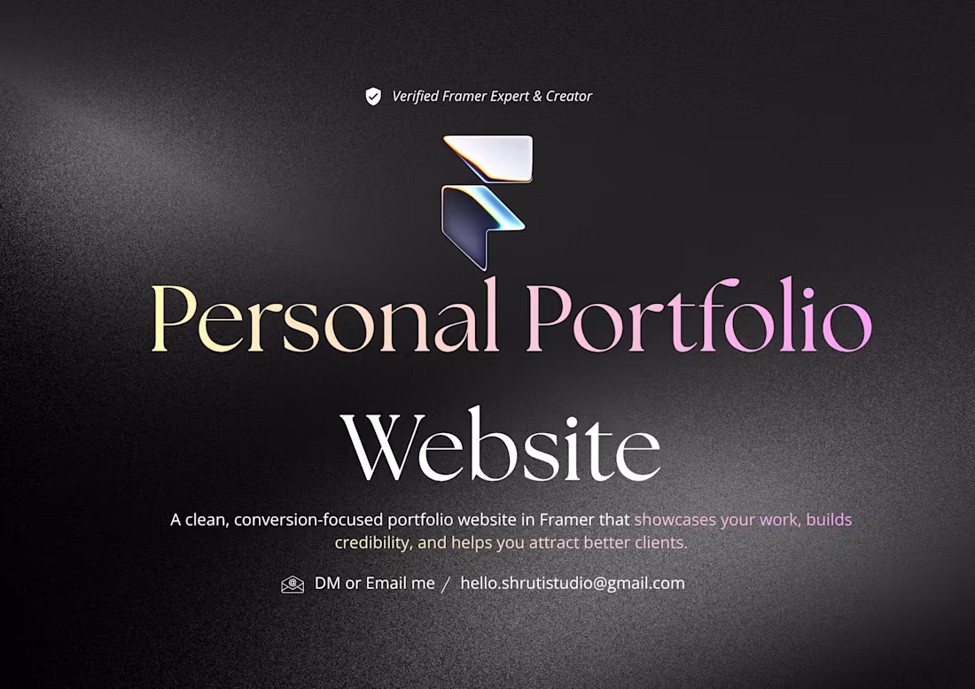 Cover image for Portfolio Website in Framer
