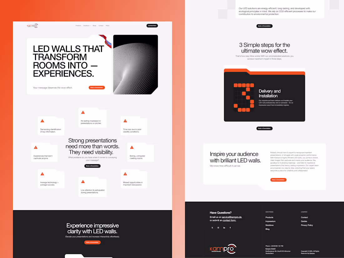 Cover image for Kampro: A Modern Webflow LED Website