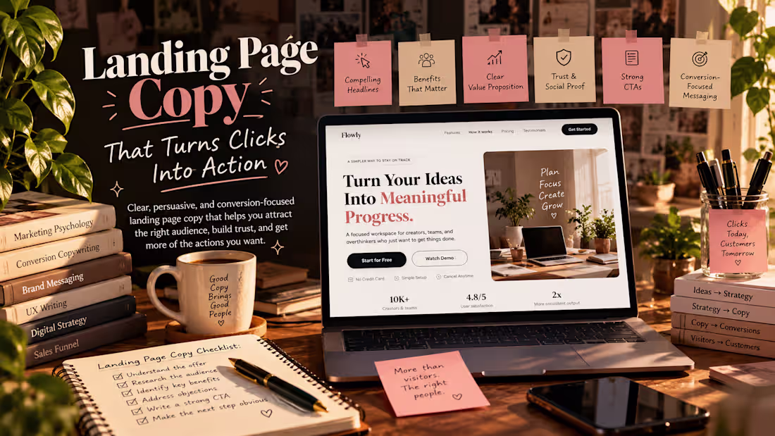Cover image for Landing Page Copy That Turns Clicks Into Action