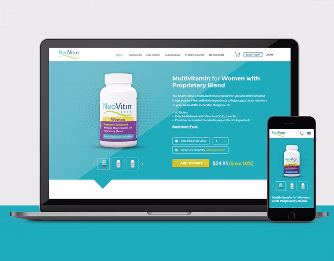 Cover image for Landing Page for Multivitamin Company