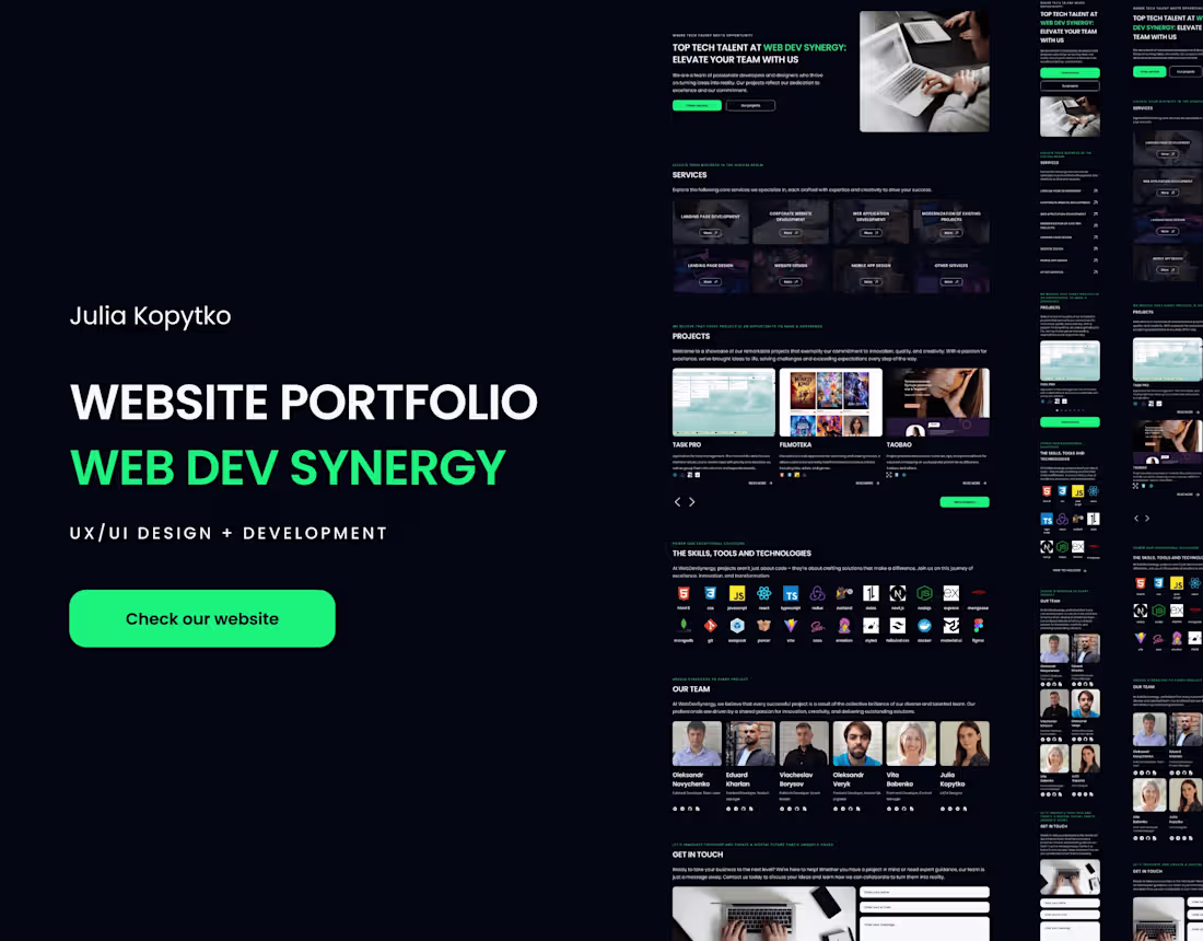 Cover image for Website portfolio | UX/UI design + development