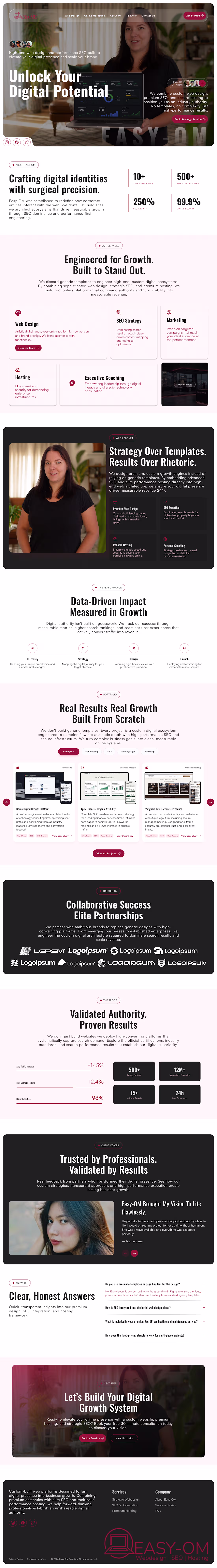 Cover image for Easy-OM Homepage Redesign | UI/UX