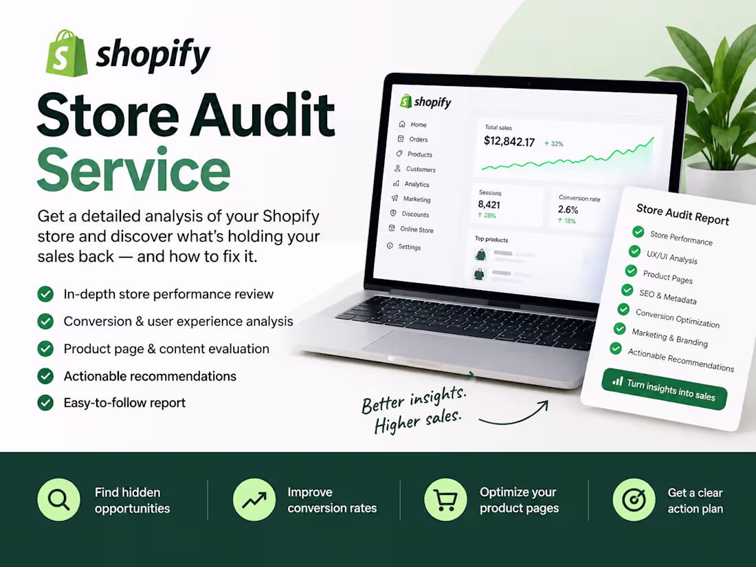 Cover image for Shopify Store Audit for Conversion & Sales Improvement