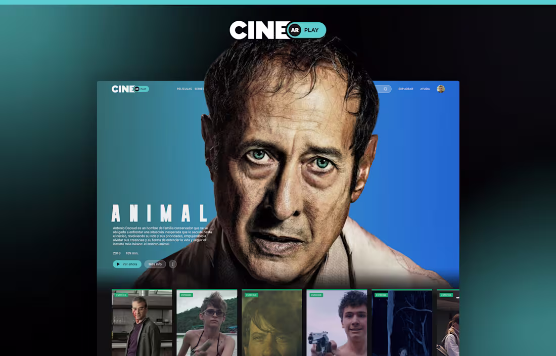 Cover image for CineAr Play | UX UI VOD Platform Design