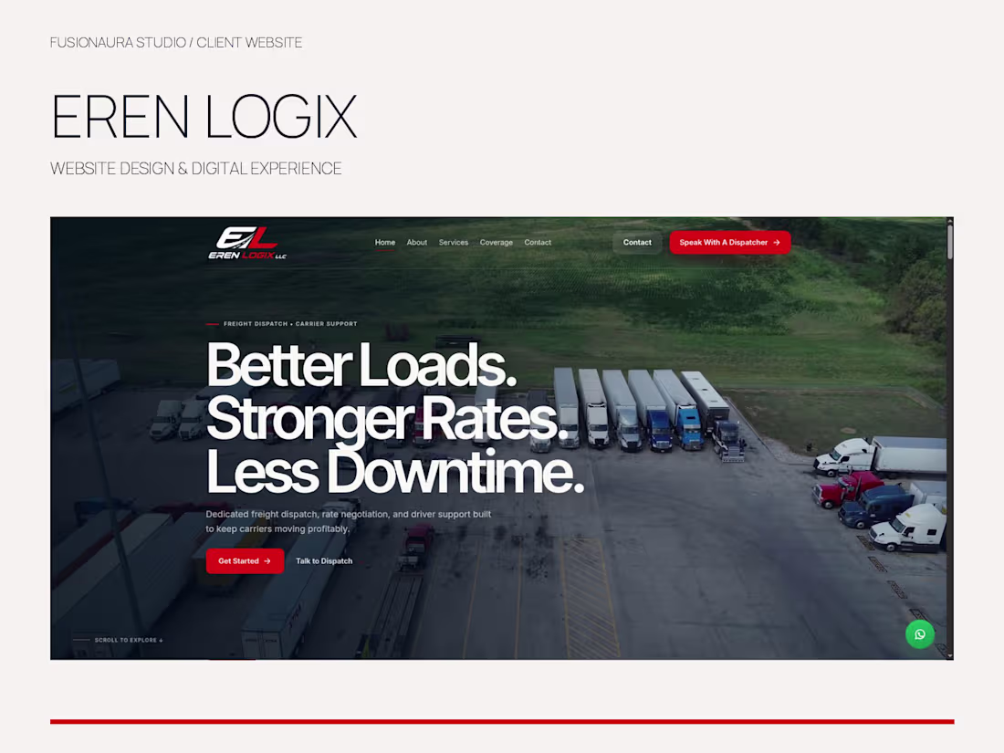 Cover image for EREN LOGIX — Freight Dispatch Website