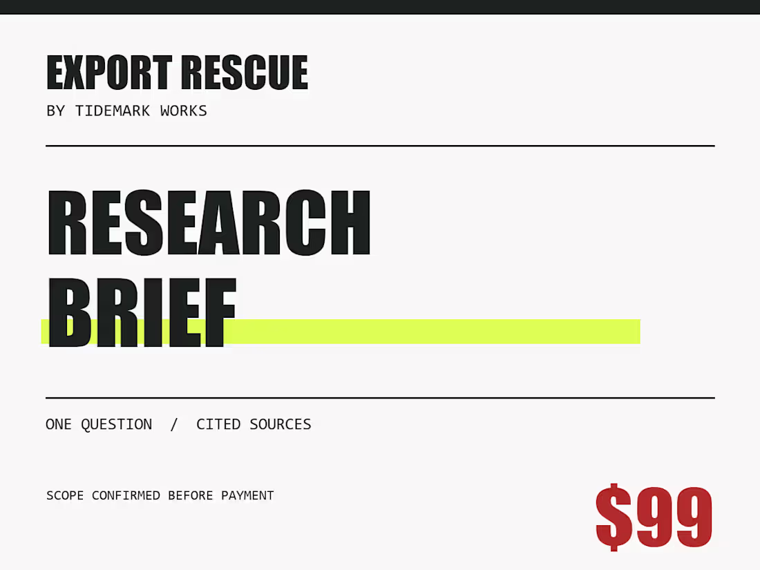Cover image for Two-page public-source research brief