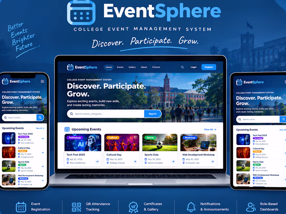 Cover image for EventSphere – College Event Management